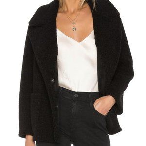 Velvet by Graham & Spencer - Yoko Sherpa Coat Black - Size XS Jacket